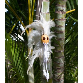 Rainview Creations Miniature Hawaiian Warrior Ikaika Makaki'i Helmets Color White