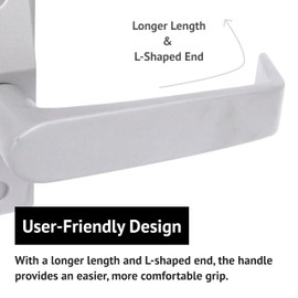 elox Storefront Lock Type Deadlatch Extended Version Lever Handle for Adams Rite Narrow Stile Lock Bronze Duronodic Color (Right Hand)