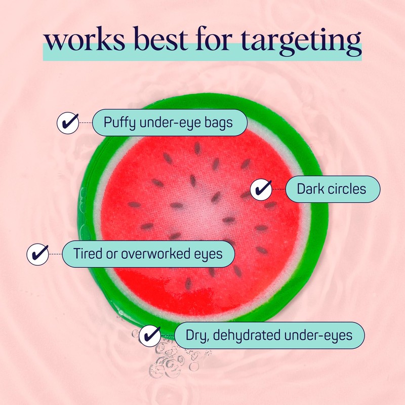 SpaLife Watermelon Cooling Eye Pads, 48 Hydrating Under Eye Patches