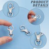 Beebeecraft 1 Box 2Pcs Swivel Lobster Claw Clasps Swivel Snap
