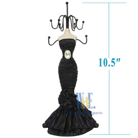 WE Jewlery Display Shoe Ring Holder Black 2 PCS Set - Mannequin Necklace Display Orgaziner
