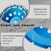 HONGUIS 7 inch Concrete Grinding Wheel,7/8"-5/8" Threaded Arbor Diamond Cup