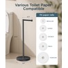 FORIOUS Toilet Paper Holder Stand, Modern Freestanding Tissue Roll Holder