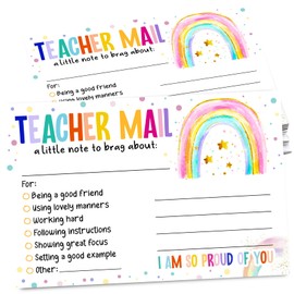Teacher Positive Notes Home Cards, Preschool, Elementary Teacher Mail Good Behavior Incentive Cards to Send Home