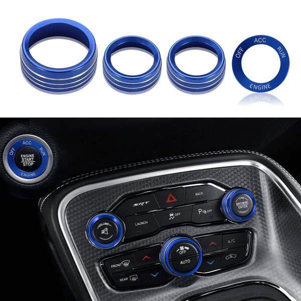 TOMALL Pack of 4 Aluminium Alloy Air Conditioning Button Cover
