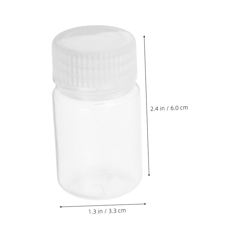 Ipetboom 6pcs Laboratory Reagent Bottles Transparent PP Material High Temperature