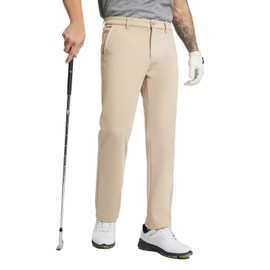 M MAELREG Winter Golf Pants for Men Thermal Regular Fit - 30"/32"/34" Casual Warm Brushed Fleece Lined Pants Men Khaki