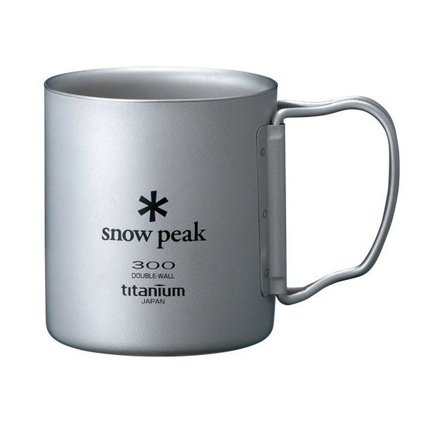 Snow Peak Ti-Double 300 Mug - Titanium Mug - Intended for Daily Use and Camping Sets - 3 x 3.4 in