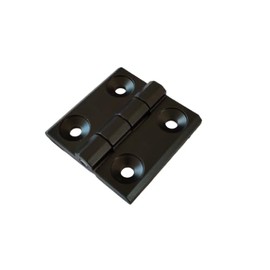 Metal Hinge 50 x 50 mm Folding Hinge Black Screw-On Hinge for Garden, Boat or Mechanical Engineering These Hinges are Versatile Pack of 2