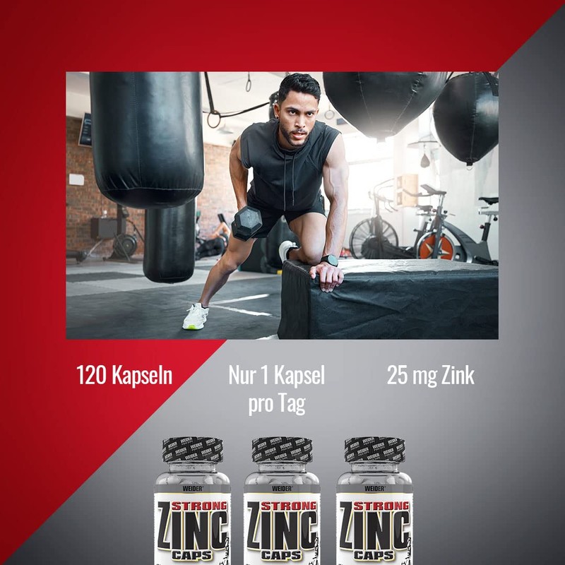 WEIDER Strong Zinc Caps, hochdosiert, Premium Qualität 25 mg Zink