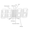 3D LED Wall Clock Minimalist White Frame Digital Wall Alarm