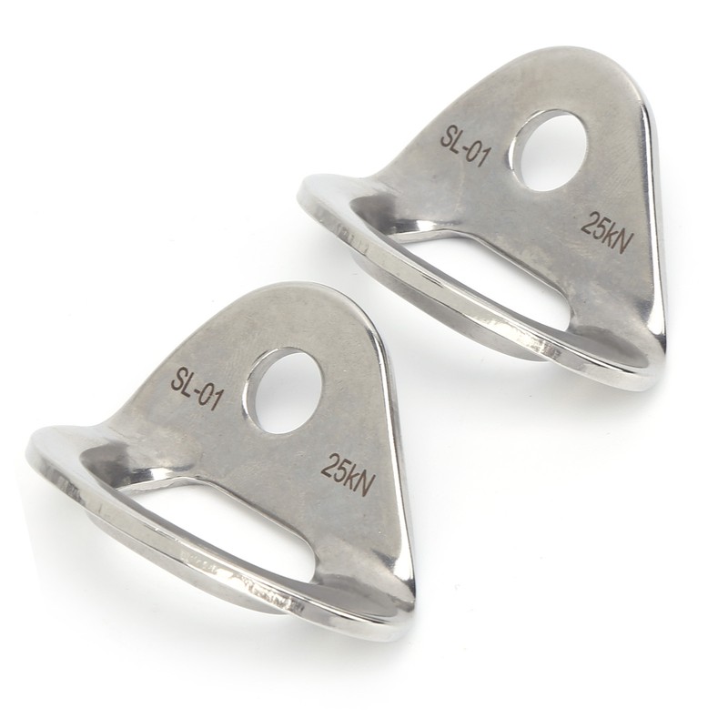 2Pcs Climbing Hangers Stainless Steel Durable Sturdy Smooth Convenient Rock