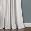 Lush Decor, Gray/White Linen Button Window Curtain Single Panel, 95"