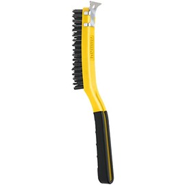 ALLWAY SB319 Soft-Grip Carbon Steel Wire Brush with Scraper