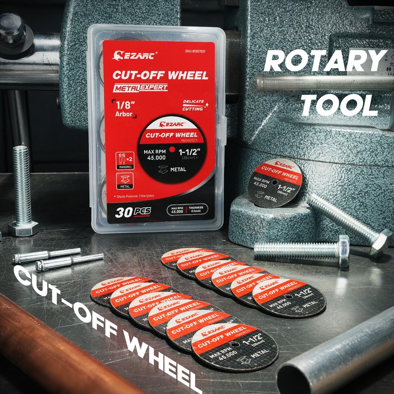 EZARC 1-1/2 Cut Off Wheels, 1.5" x 1/8" Fiberglass Reinforced
