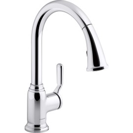 Sterling 24272-CP Ludington Pull-Down Kitchen Sink Faucet, Single-Handle Laundry Faucet, Pull-Out Sprayer, Polished Chrome