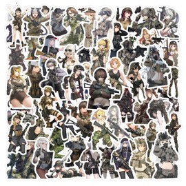 50 PCS Stickers for Female Soldier,Army Camouflage Stickers,Teens Boys and Girls Sticker Pack Vinyl Skateboard Guitar Door Laptop Luggage Car Bike Water Bottle Birthday Party Supplies Stickers