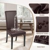 SearchI Waterproof PU Leather Dining Chair Covers Set of 6,