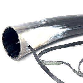 HORNCRAFT Ox Horn Bugle | Viking War Blowing Horn | Battle Sounding Horn Trumpet | 10 inches | Dark Polished Blowing Horn Bugle | Trumpet style Hunting Horn | Perfect for Re-Enactment