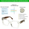 VOOGLAM Oversize Rectangle Blue Light Blocking Glasses for Women Men
