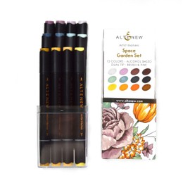 Altenew Space Garden Artist Alcohol Markers Bundle (Set I), 12-Piece Set, Refillable Dual-Ended Art Markers for Arts and Crafts