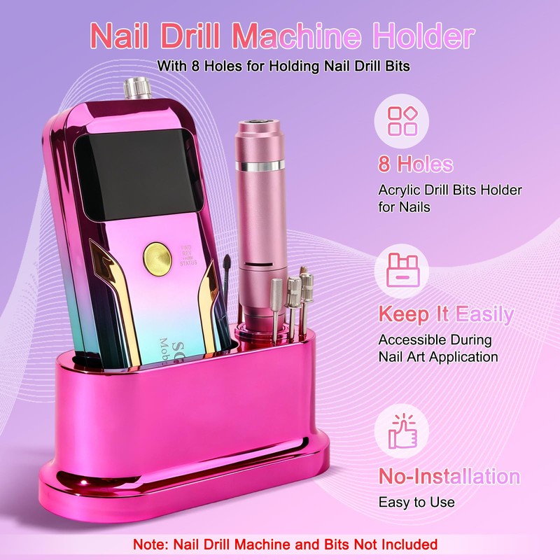 Nail Drill Machine Holder Efile Stand and Organizer Storage Box