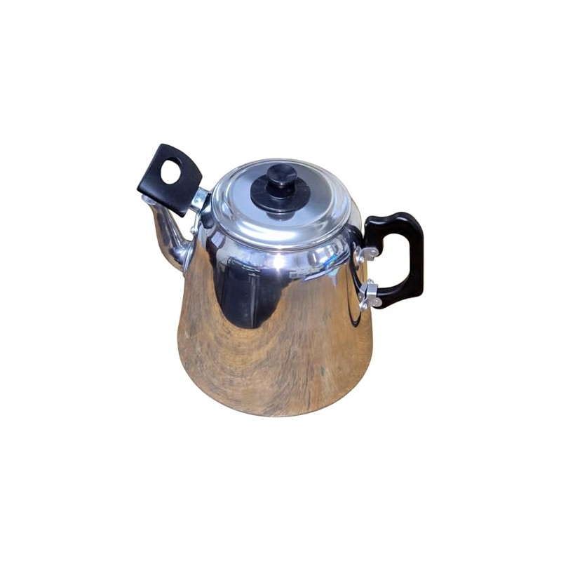 Traditional Cafe Style Polished Aluminium Catering Teapot -8 Pint 4.5ltr