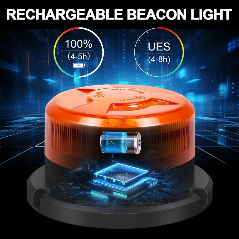 AnTom Magnetic Wireless Strobe Beacon Light, 24 LED USB-C Rechargeable