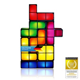 Tetris Lampe Stapelbare LED Tischleuchte Stimmungslicht Retro Tetrislampe Leuchte Bausteine