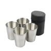 Yueton Set of 4 Stainless Steel Shot Cups Drinking Vessel