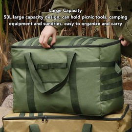 Tactical Camping Storage Bag, Extra Large Moving Boxes Moving Bags with Zipper Carrying Handles, Tag Pocket Moving Supplies for Space Saving Moving Storage Camping Travel