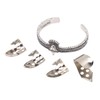 Guitar Pick Set with Alloy Bracelet Stainless Steel Finger Thumb