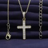 18K Gold Plated Moissanite Cross Necklace | 0.36 Ctw Moissanite