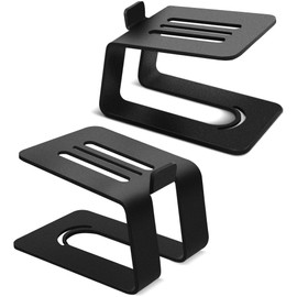 One Pair Metal Desktop Speaker Stands Professional Studio Monitor Stand for Small Medium Bookshelf Computer Speakers