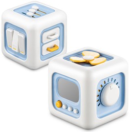 lisfiva Busy Cube, Montessori Toys for 1+ Year Old, Travel Sensory Toys for Toddlers 1-3, Learning Fine Motor Skills| 1st Birthday Gifts 12 Months +