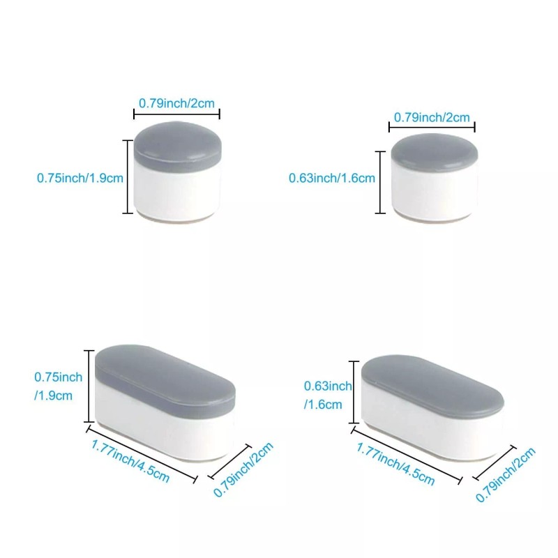 Hibbent 10 Pieces Toilet Seat Bumpers, Universal Buffer Toilet Lid