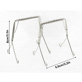 Pack of 10 roulade clips made of stainless steel, reusable, roller shutter clamps, charcoal roll clips, roulade clips as a perfect alternative to roulade needles or roulade skewers