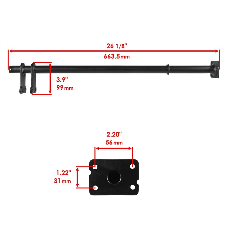 Caltric Steering Shaft Post fits Polaris Scrambler 500 4x4 2001
