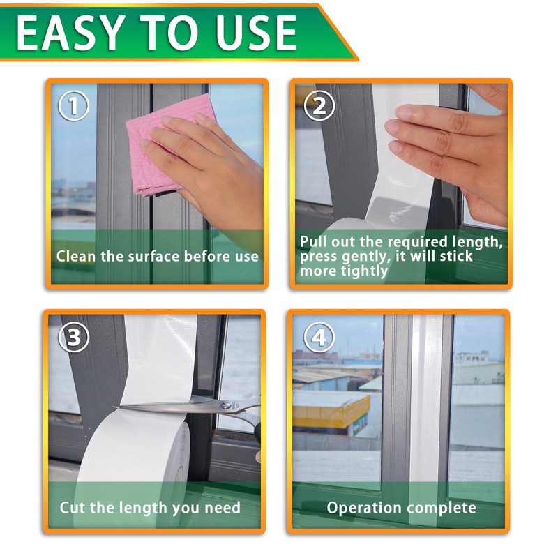 White Weather Sealing Film - Window AC Seal, Air Conditioner