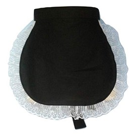 Vintage Retro Half Waist Black 50'S Syle Waitress Apron