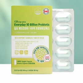 DuPont Danisco 10 Billion Probiotics Intestinal Health Lactobacillus Zinc Enteric-coated Vegetable Capsule for the Whole Family / 듀폰 다니스코 100억 프로바이오틱스 장건강 유산균 아연 장용성 식물성 캡슐 온가족