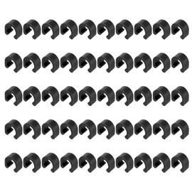 X AUTOHAUX 100pcs Bike Brake Cable Clip C Style Clamp Plastic Black for Mountain Bike Road Bicycle