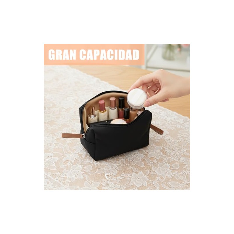 2pzs Cosmetiquera de Viaje, 16×10cm Bolsa de Maquillaje para Mujer,