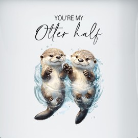 Emaille Tasse Blechtasse - Tassen - You are my otter half I Otter Geschenk Pärchen Geschenke I Geschenk für Pärchen I Jahrestagsgeschenk I Geschenk Paar Geschenke Valentinstag Weihnachten Paar I