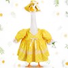 Aliceset Summer Goose Outfit Yellow Polka Dots Porch Goose Clothes