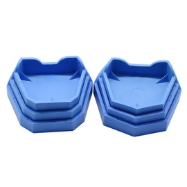 Mobestech 6pcs Dental Plaster Mold Base Set with Notches Dental Model Base for Clinics and Labs Easy to Separate Chemical- Long-