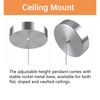 2 Pack Chrome Cylinder Pendant Lights for Kitchen Island, Modern