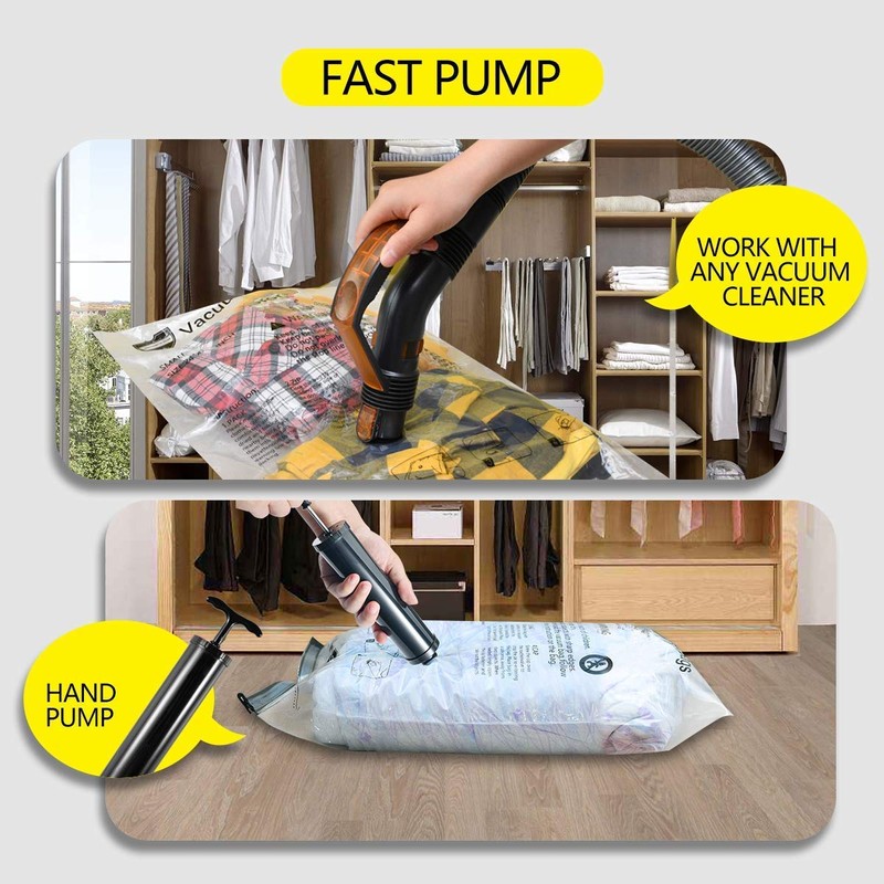 12 Pack Vacuum Storage Bags (3 Jumbo, 3 Large, 3