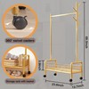 MYUPDALIN Clothes Rack with Shelves, Clothing Rack with Wheels, Multifunctional