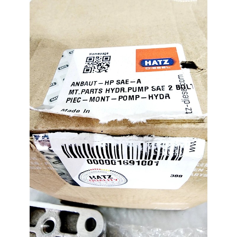 Hatz Diesel 000001691001 Hydraulic Pump Mounting Bracket 1B20, 1B30, 1B40